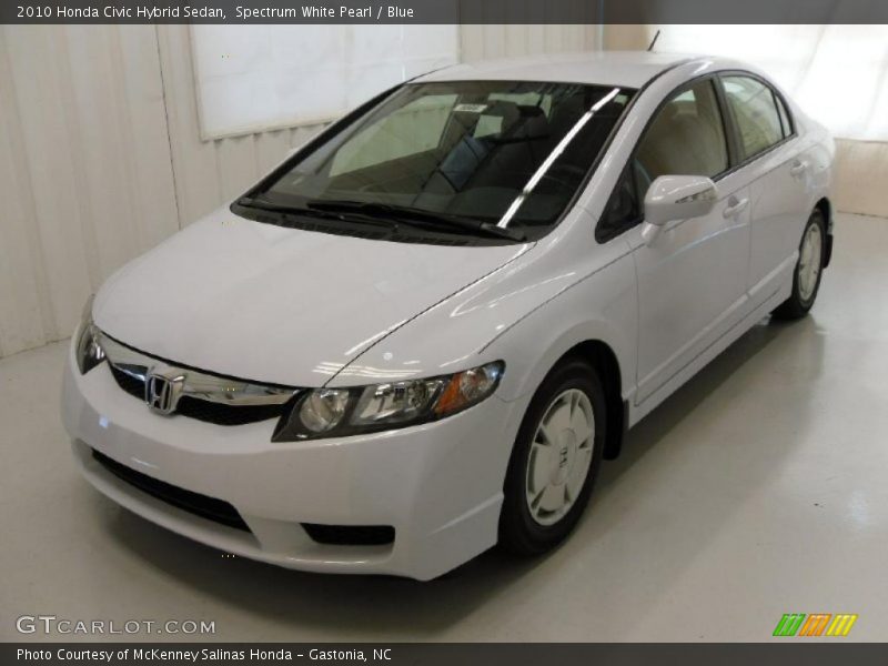 Spectrum White Pearl / Blue 2010 Honda Civic Hybrid Sedan