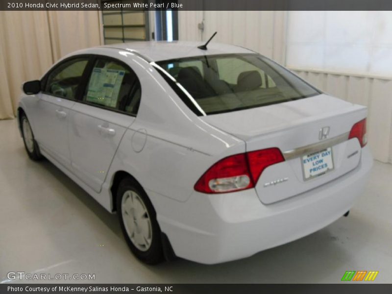 Spectrum White Pearl / Blue 2010 Honda Civic Hybrid Sedan