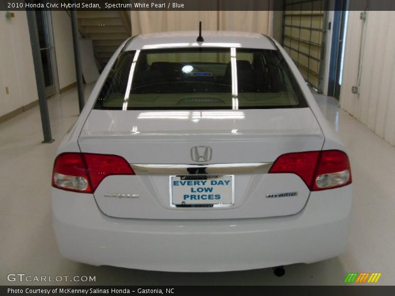 Spectrum White Pearl / Blue 2010 Honda Civic Hybrid Sedan