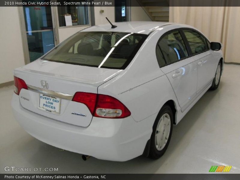 Spectrum White Pearl / Blue 2010 Honda Civic Hybrid Sedan