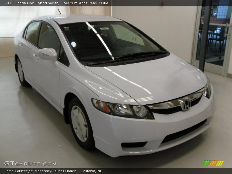 Spectrum White Pearl / Blue 2010 Honda Civic Hybrid Sedan