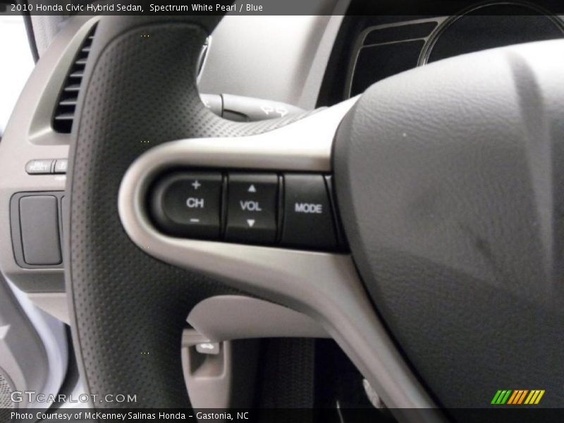 Spectrum White Pearl / Blue 2010 Honda Civic Hybrid Sedan