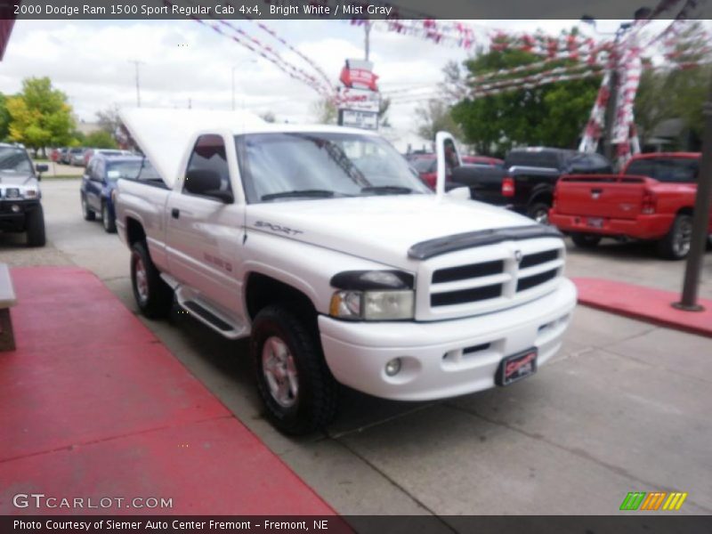Bright White / Mist Gray 2000 Dodge Ram 1500 Sport Regular Cab 4x4