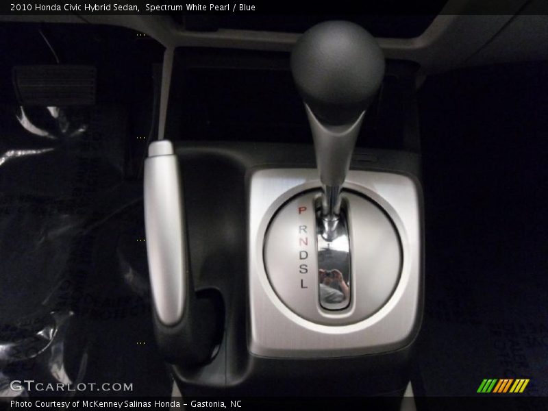 Spectrum White Pearl / Blue 2010 Honda Civic Hybrid Sedan