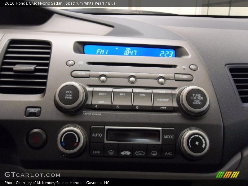 Spectrum White Pearl / Blue 2010 Honda Civic Hybrid Sedan