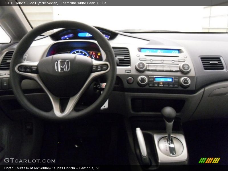 Spectrum White Pearl / Blue 2010 Honda Civic Hybrid Sedan