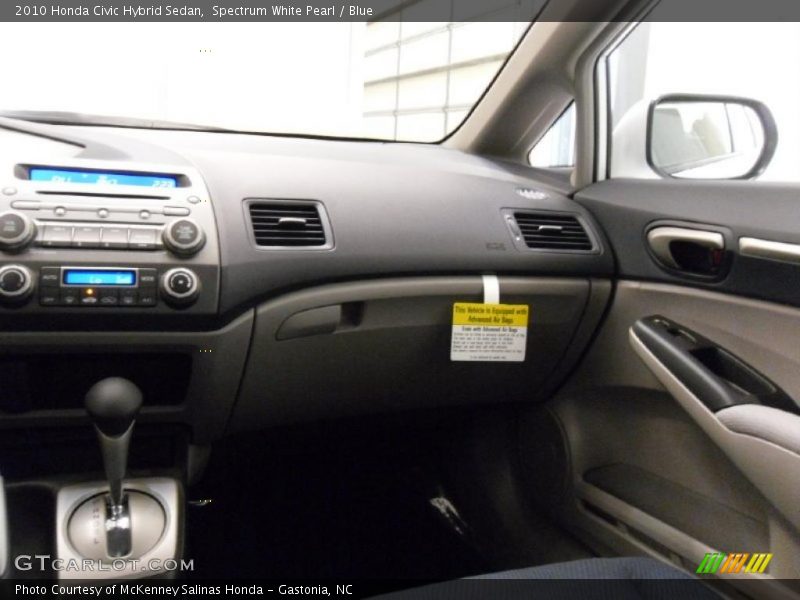 Spectrum White Pearl / Blue 2010 Honda Civic Hybrid Sedan