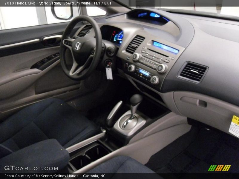 Spectrum White Pearl / Blue 2010 Honda Civic Hybrid Sedan