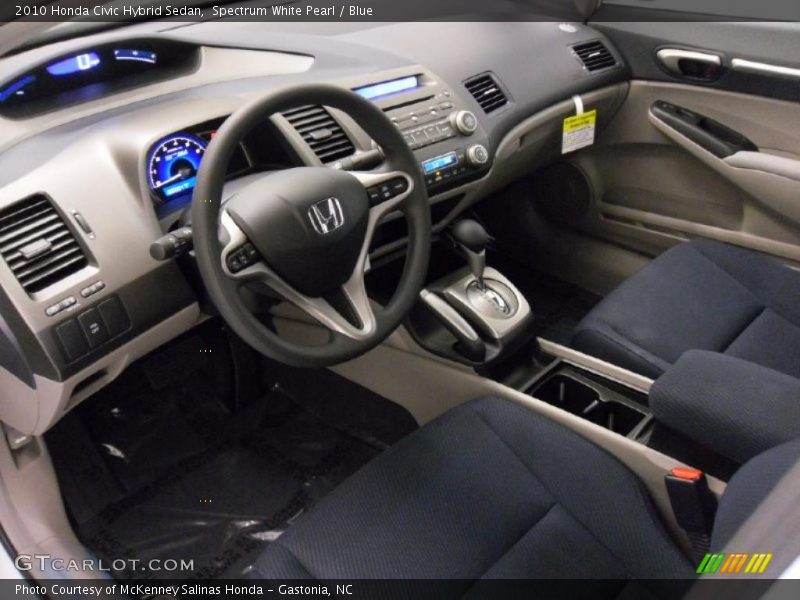 Spectrum White Pearl / Blue 2010 Honda Civic Hybrid Sedan