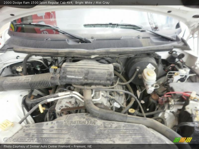 Bright White / Mist Gray 2000 Dodge Ram 1500 Sport Regular Cab 4x4
