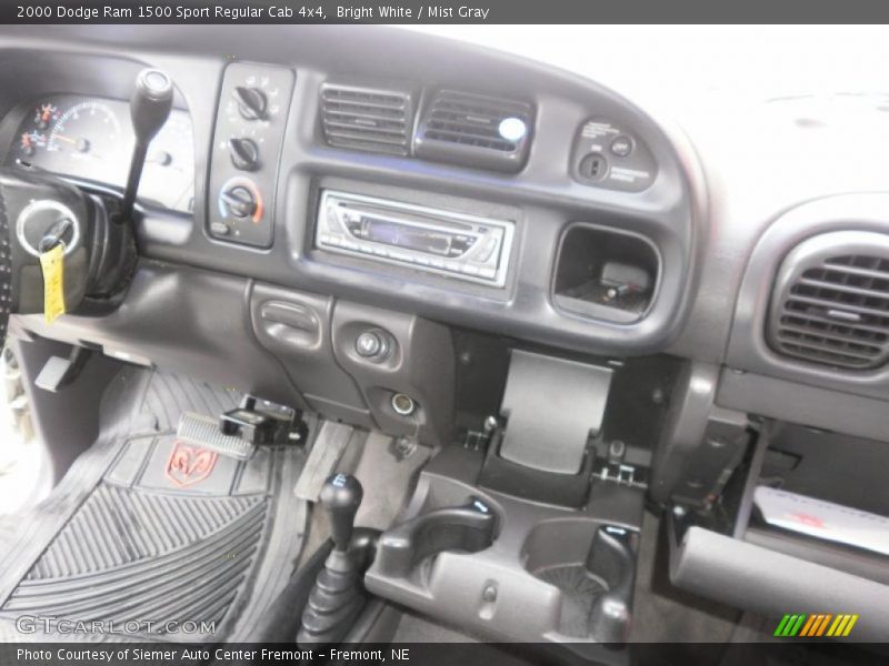 Bright White / Mist Gray 2000 Dodge Ram 1500 Sport Regular Cab 4x4