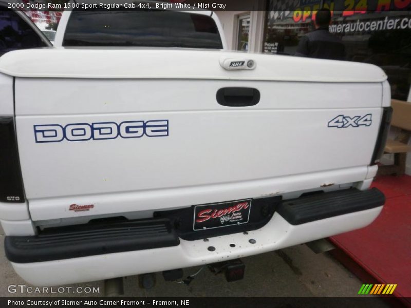 Bright White / Mist Gray 2000 Dodge Ram 1500 Sport Regular Cab 4x4