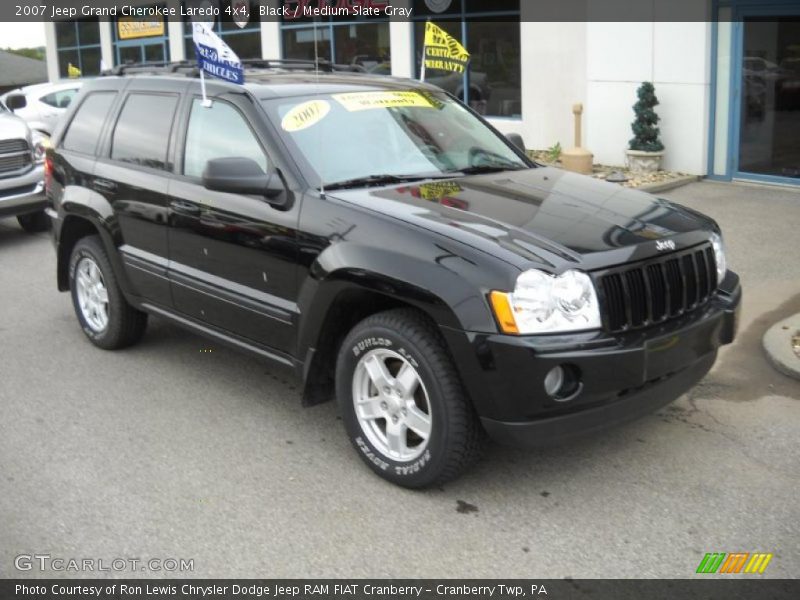 Black / Medium Slate Gray 2007 Jeep Grand Cherokee Laredo 4x4