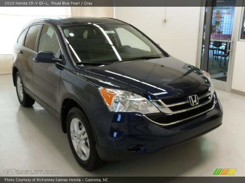 Royal Blue Pearl / Gray 2010 Honda CR-V EX-L