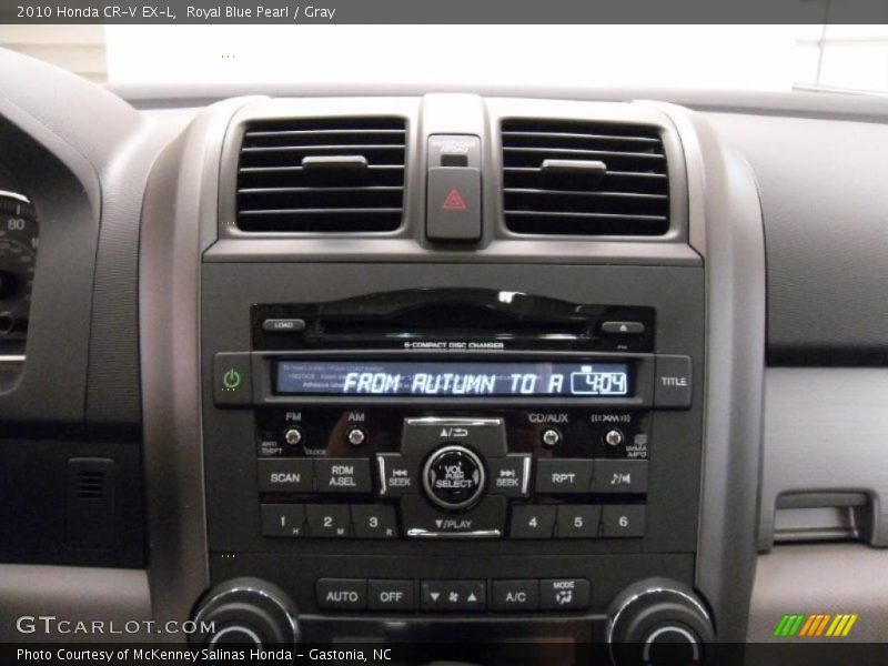 Royal Blue Pearl / Gray 2010 Honda CR-V EX-L