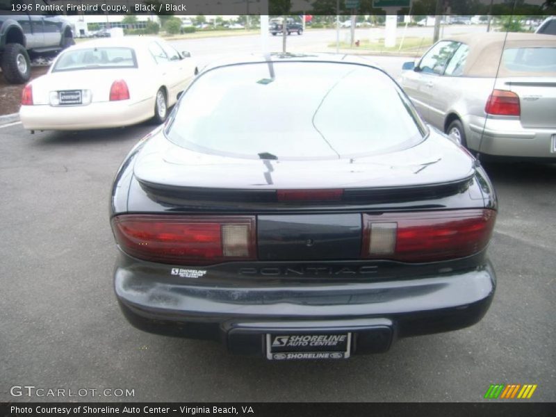Black / Black 1996 Pontiac Firebird Coupe