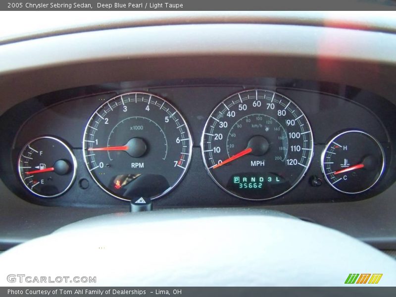 Deep Blue Pearl / Light Taupe 2005 Chrysler Sebring Sedan