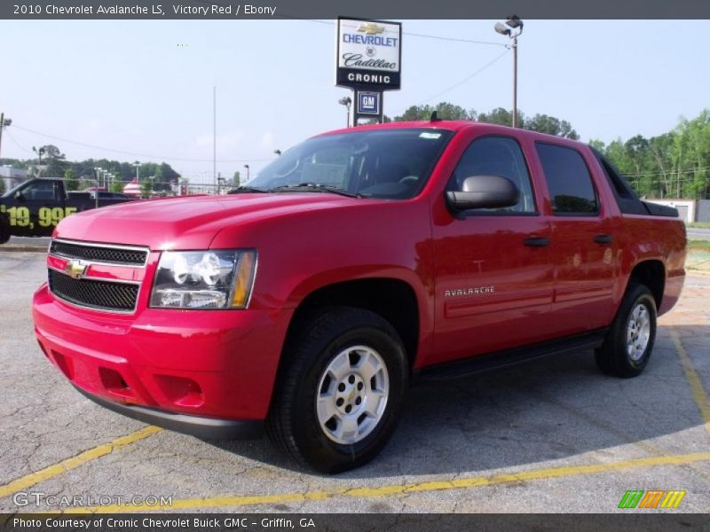 Victory Red / Ebony 2010 Chevrolet Avalanche LS