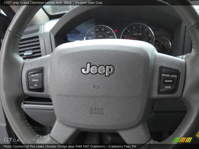 Black / Medium Slate Gray 2007 Jeep Grand Cherokee Laredo 4x4