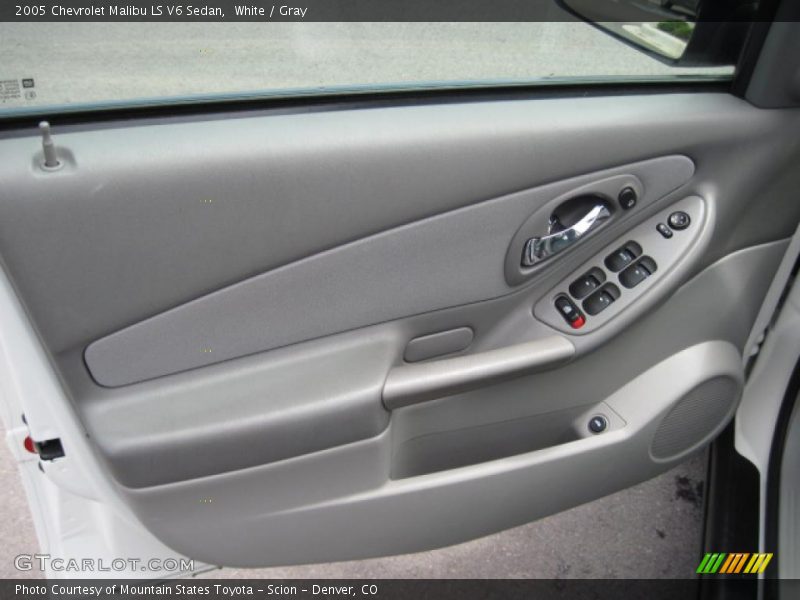 White / Gray 2005 Chevrolet Malibu LS V6 Sedan