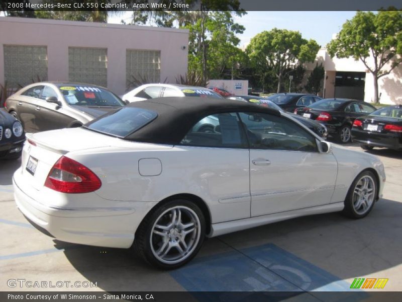 Arctic White / Stone 2008 Mercedes-Benz CLK 550 Cabriolet