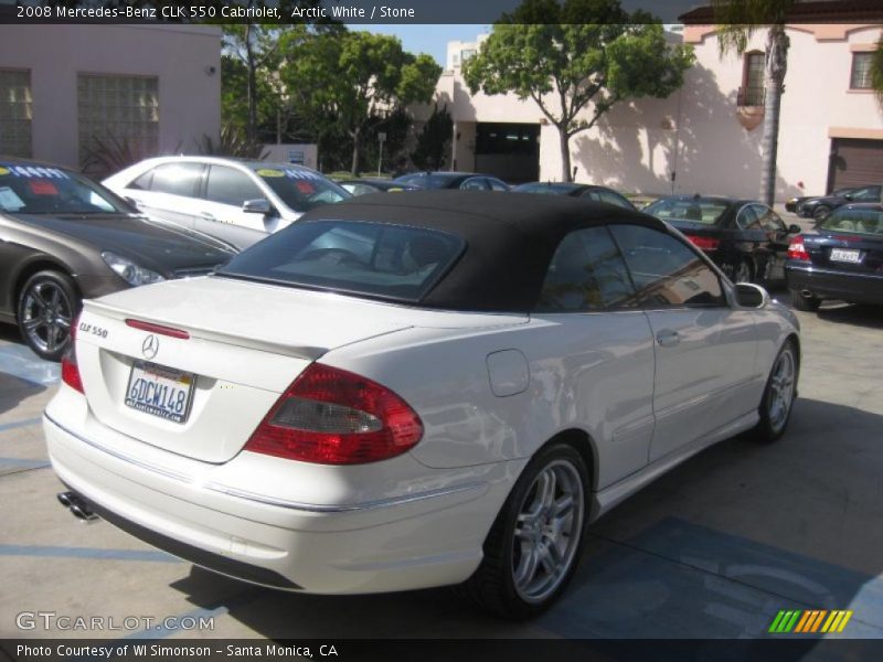 Arctic White / Stone 2008 Mercedes-Benz CLK 550 Cabriolet