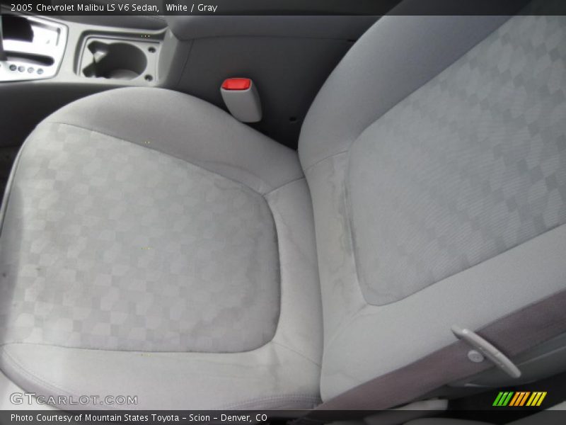 White / Gray 2005 Chevrolet Malibu LS V6 Sedan