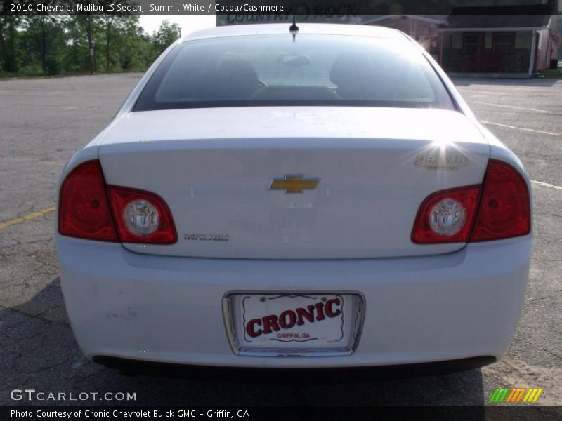 Summit White / Cocoa/Cashmere 2010 Chevrolet Malibu LS Sedan