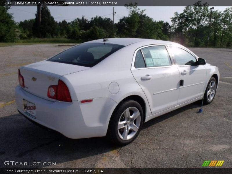 Summit White / Cocoa/Cashmere 2010 Chevrolet Malibu LS Sedan