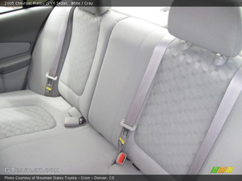 White / Gray 2005 Chevrolet Malibu LS V6 Sedan