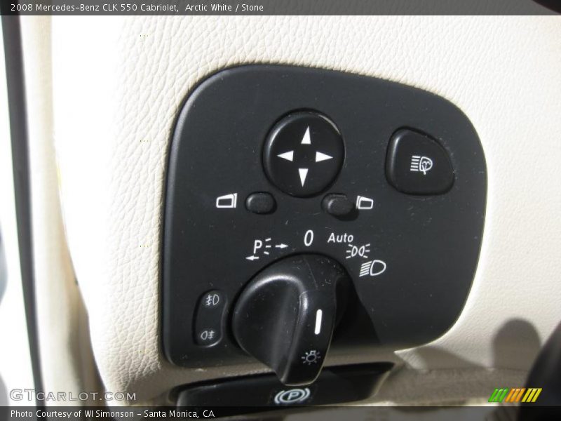 Arctic White / Stone 2008 Mercedes-Benz CLK 550 Cabriolet