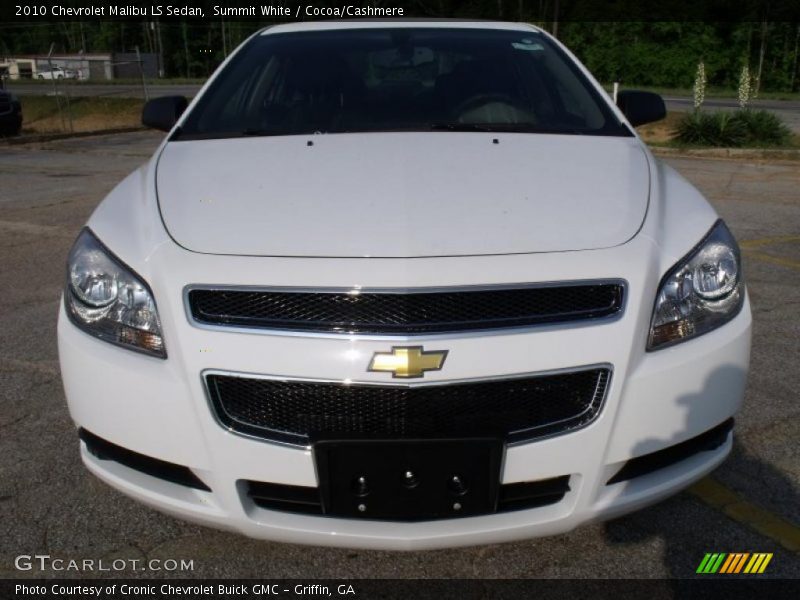 Summit White / Cocoa/Cashmere 2010 Chevrolet Malibu LS Sedan