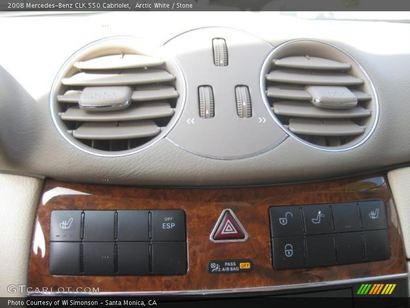 Arctic White / Stone 2008 Mercedes-Benz CLK 550 Cabriolet