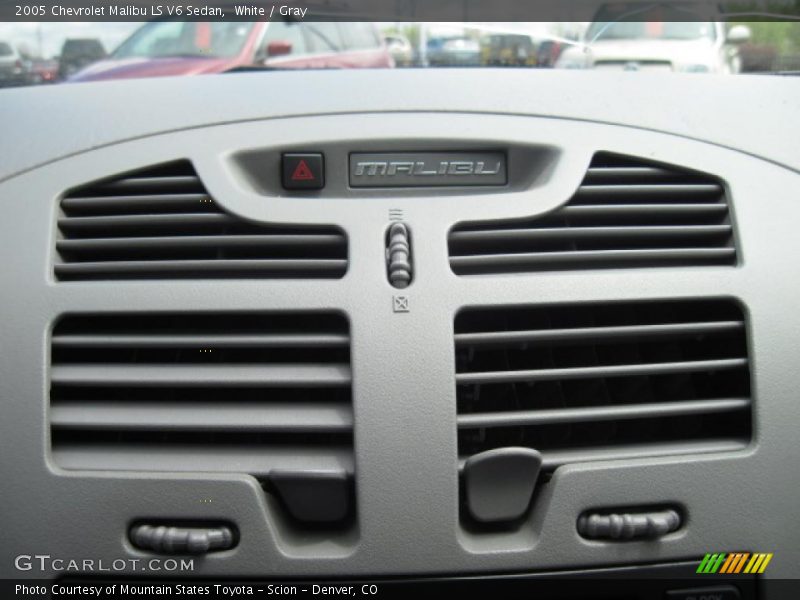 White / Gray 2005 Chevrolet Malibu LS V6 Sedan