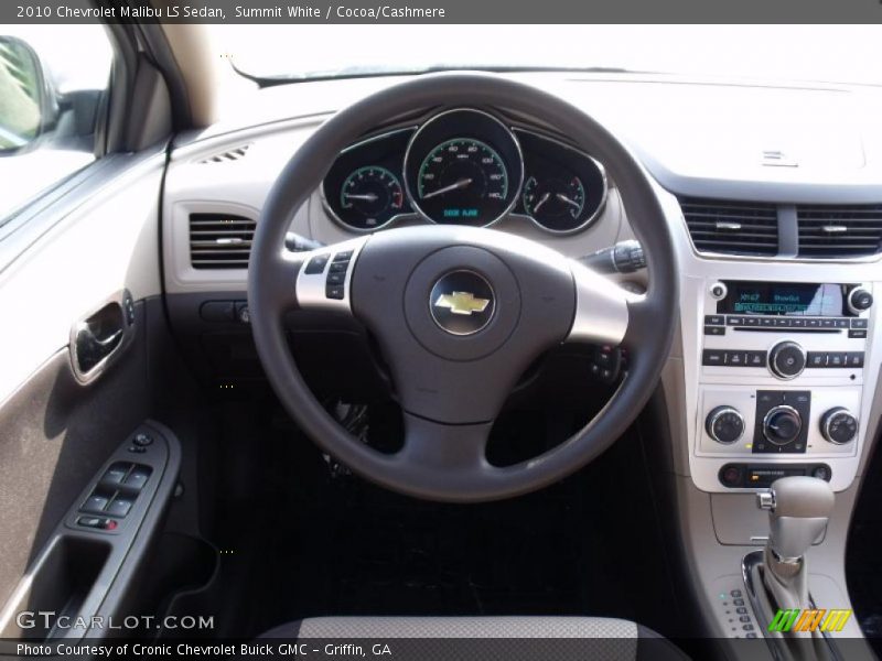 Summit White / Cocoa/Cashmere 2010 Chevrolet Malibu LS Sedan
