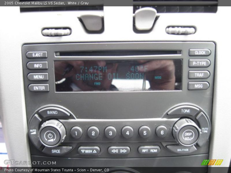 White / Gray 2005 Chevrolet Malibu LS V6 Sedan