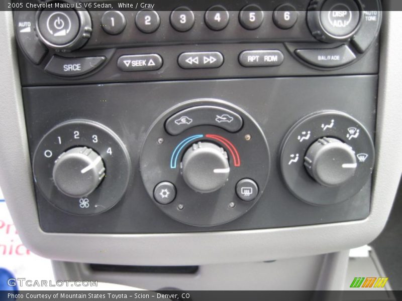 White / Gray 2005 Chevrolet Malibu LS V6 Sedan