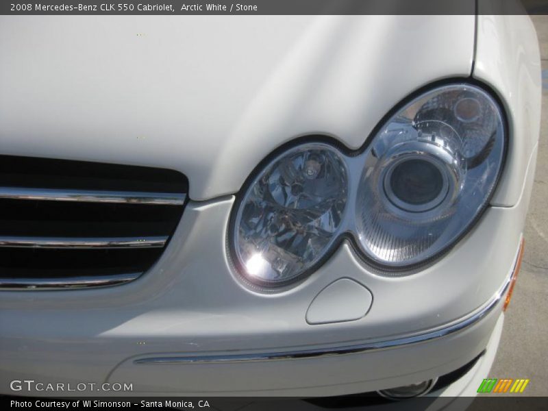 Arctic White / Stone 2008 Mercedes-Benz CLK 550 Cabriolet