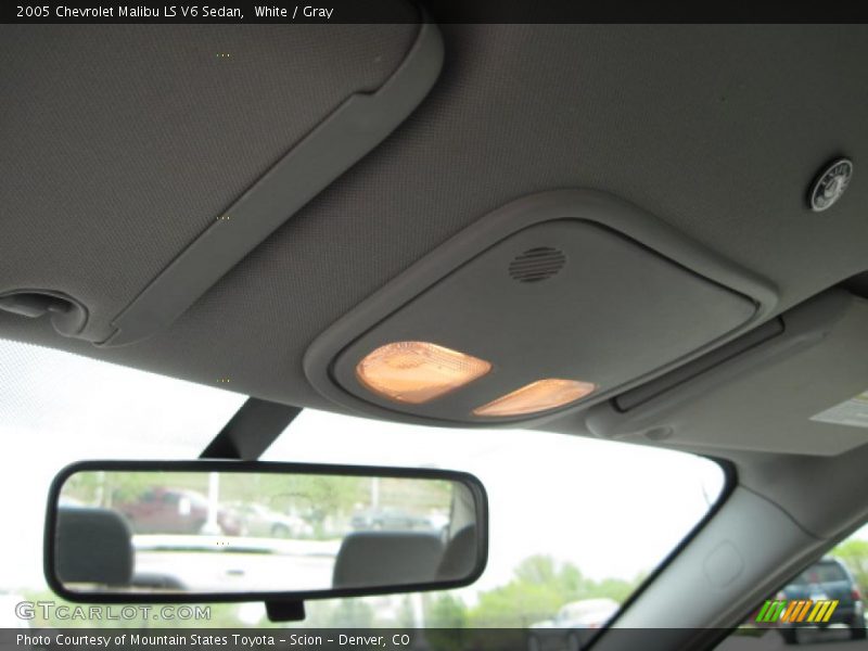 White / Gray 2005 Chevrolet Malibu LS V6 Sedan