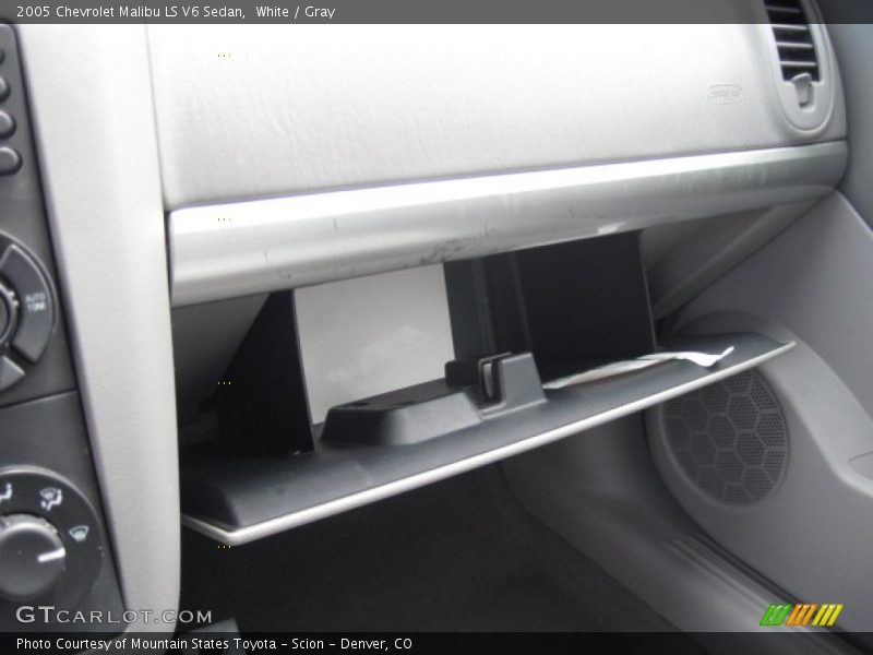 White / Gray 2005 Chevrolet Malibu LS V6 Sedan