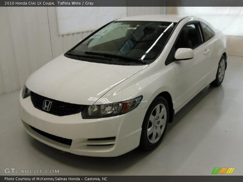 Taffeta White / Gray 2010 Honda Civic LX Coupe