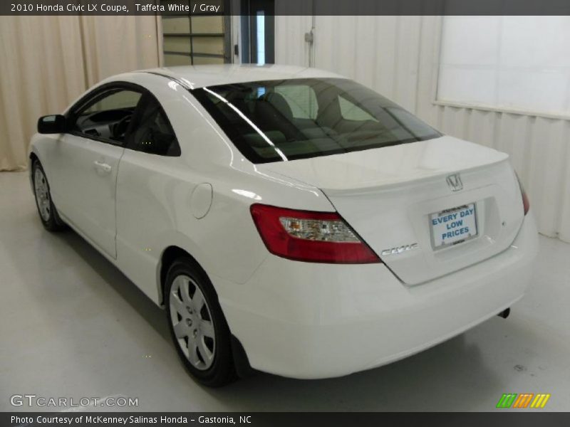 Taffeta White / Gray 2010 Honda Civic LX Coupe