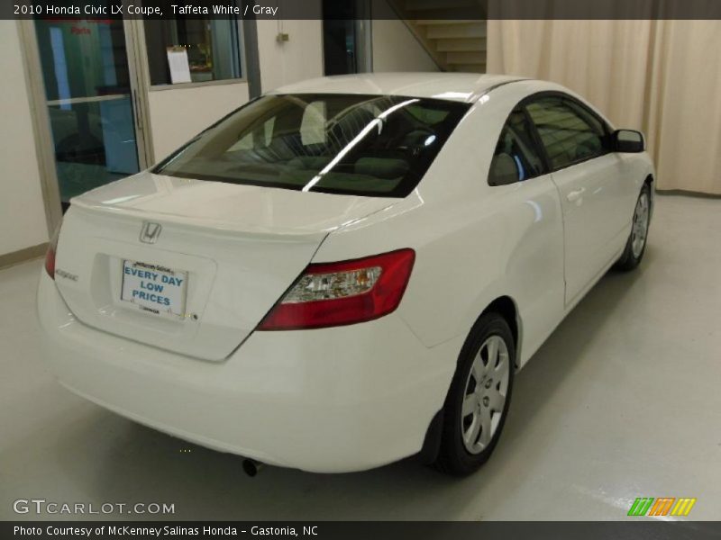 Taffeta White / Gray 2010 Honda Civic LX Coupe