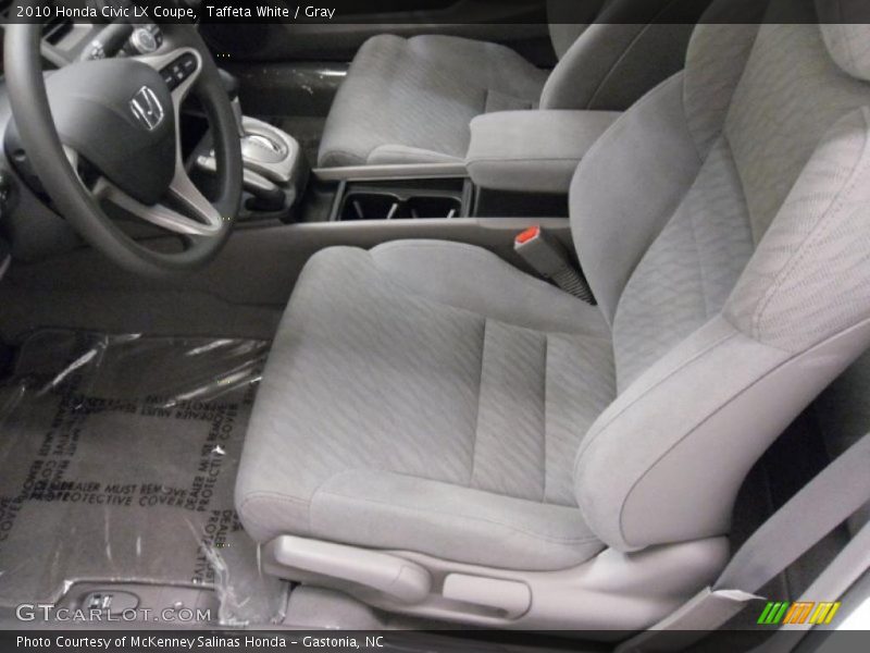 Taffeta White / Gray 2010 Honda Civic LX Coupe
