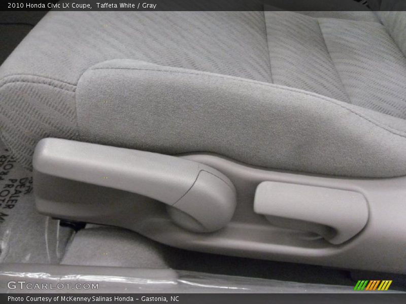 Taffeta White / Gray 2010 Honda Civic LX Coupe