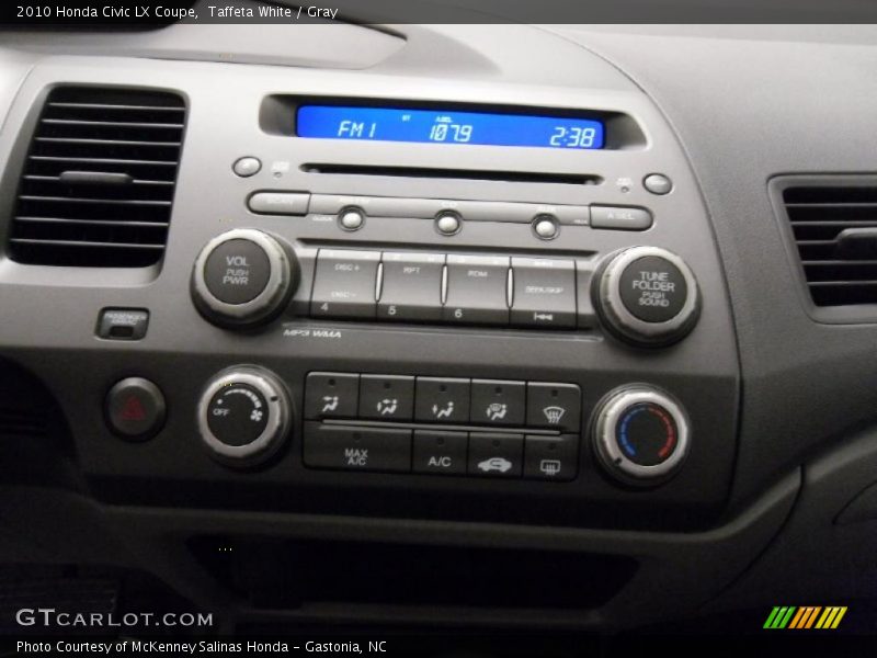 Taffeta White / Gray 2010 Honda Civic LX Coupe