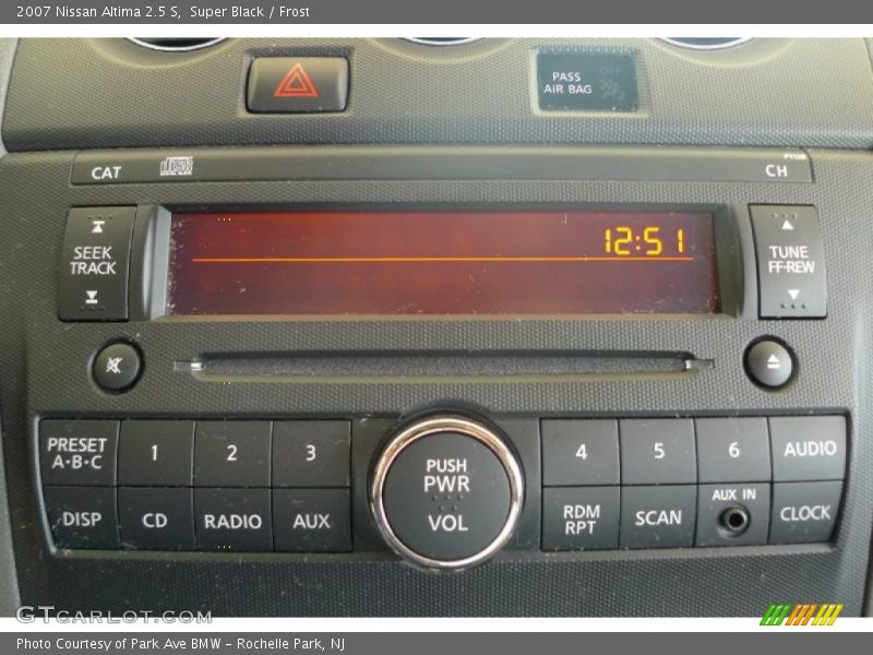 Super Black / Frost 2007 Nissan Altima 2.5 S