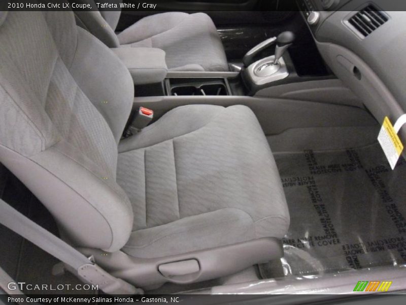 Taffeta White / Gray 2010 Honda Civic LX Coupe