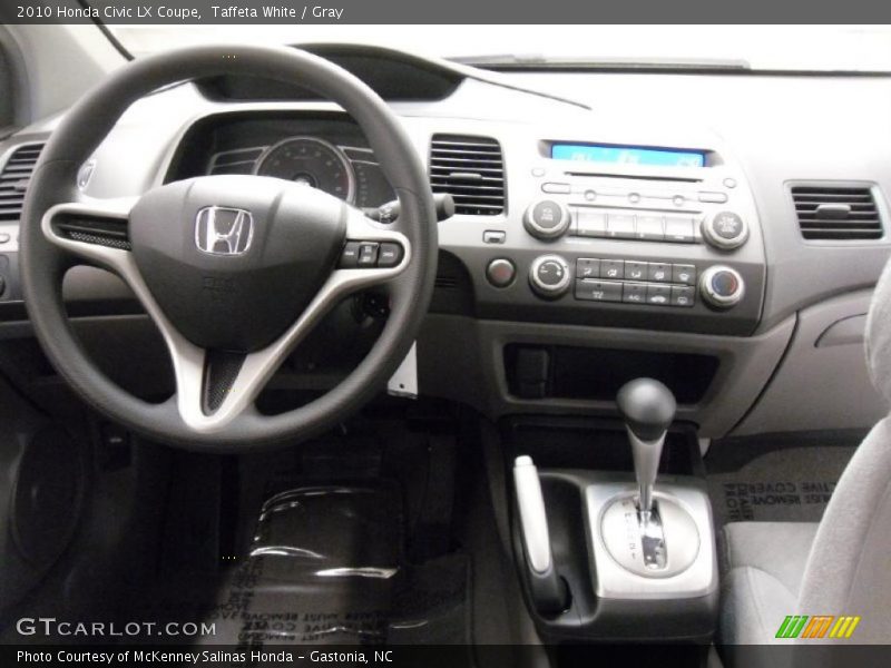 Taffeta White / Gray 2010 Honda Civic LX Coupe
