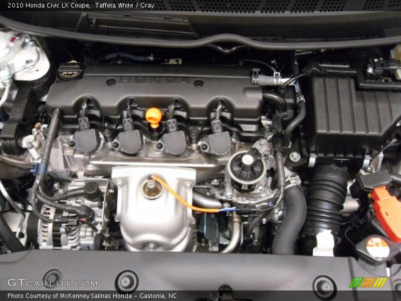 Taffeta White / Gray 2010 Honda Civic LX Coupe